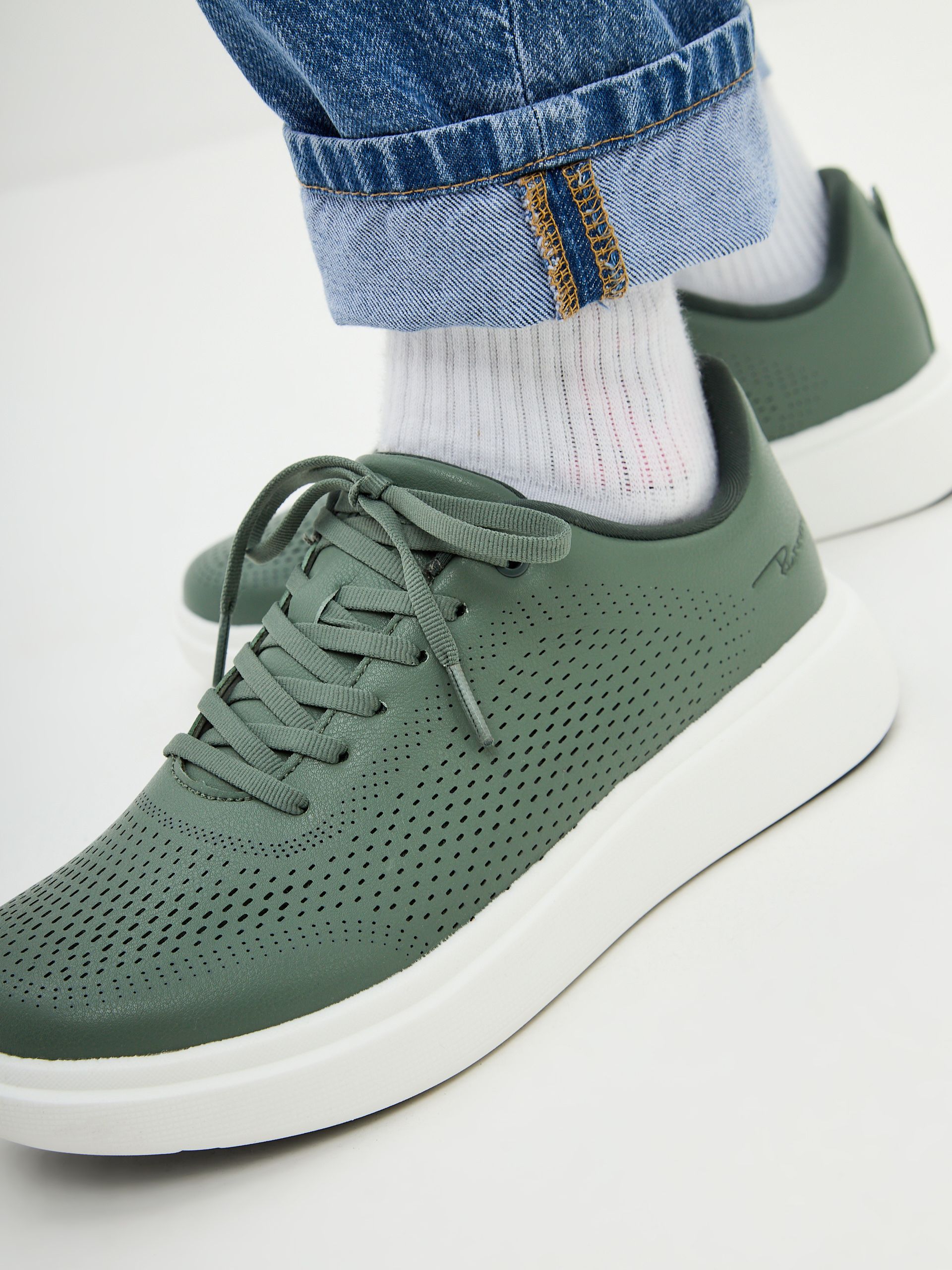 Кроссовки мужские Runners RNS-241-6137 green/white