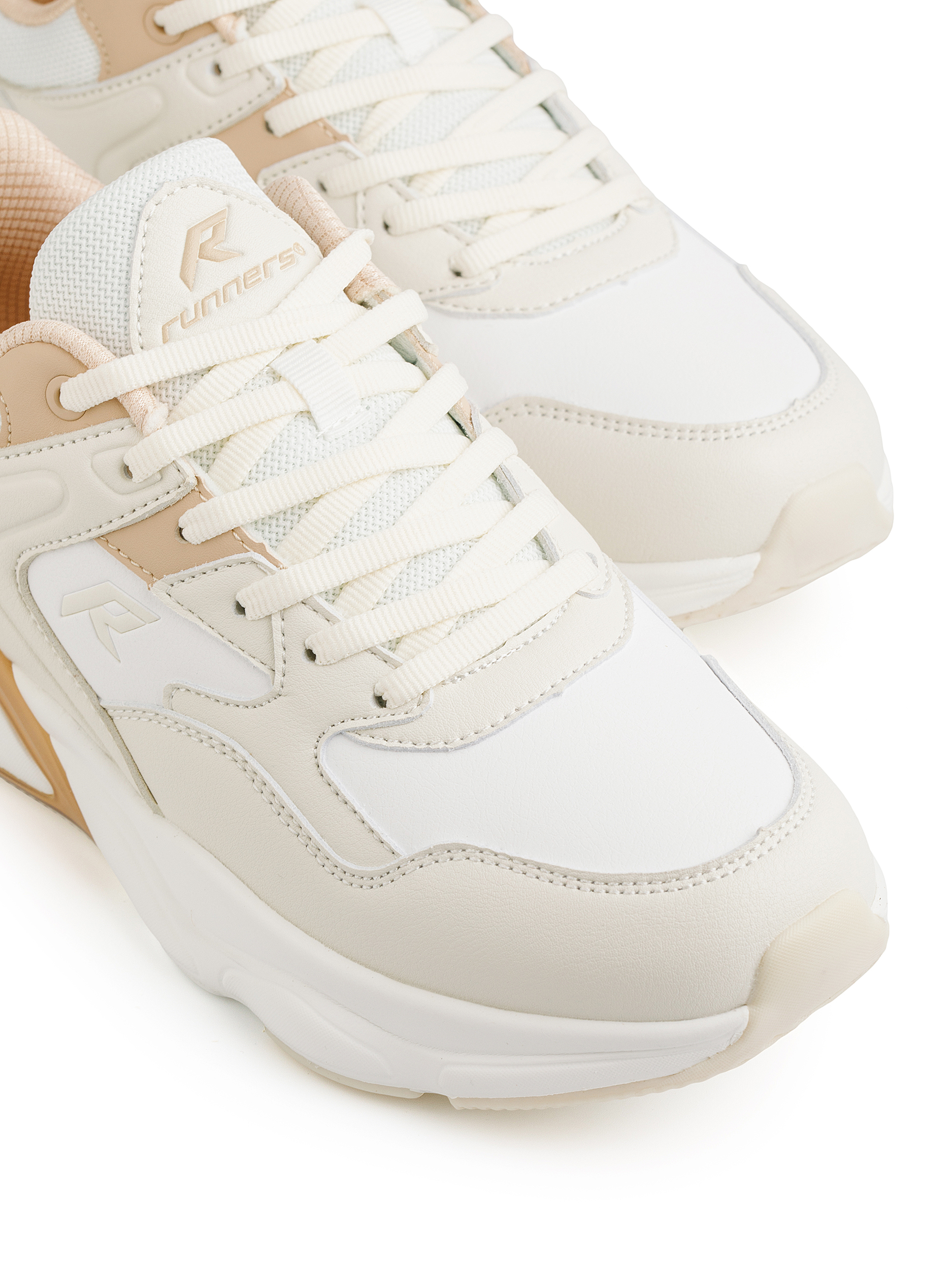 Кроссовки женские Runners RNS-242-6462 lt.beige/white