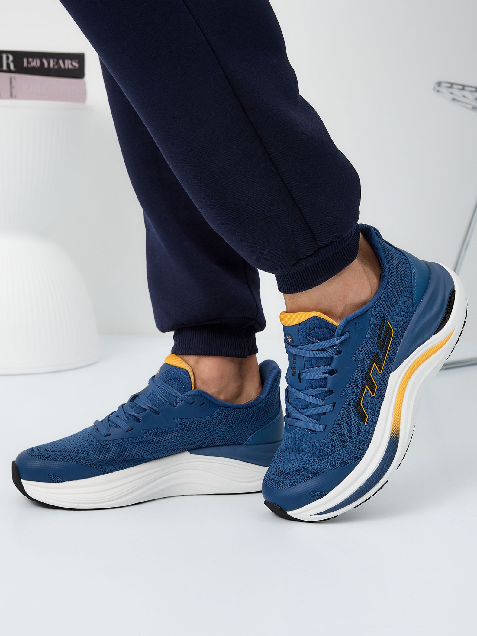 Кроссовки мужские Runners RNS-251-6688 petrol/yellow