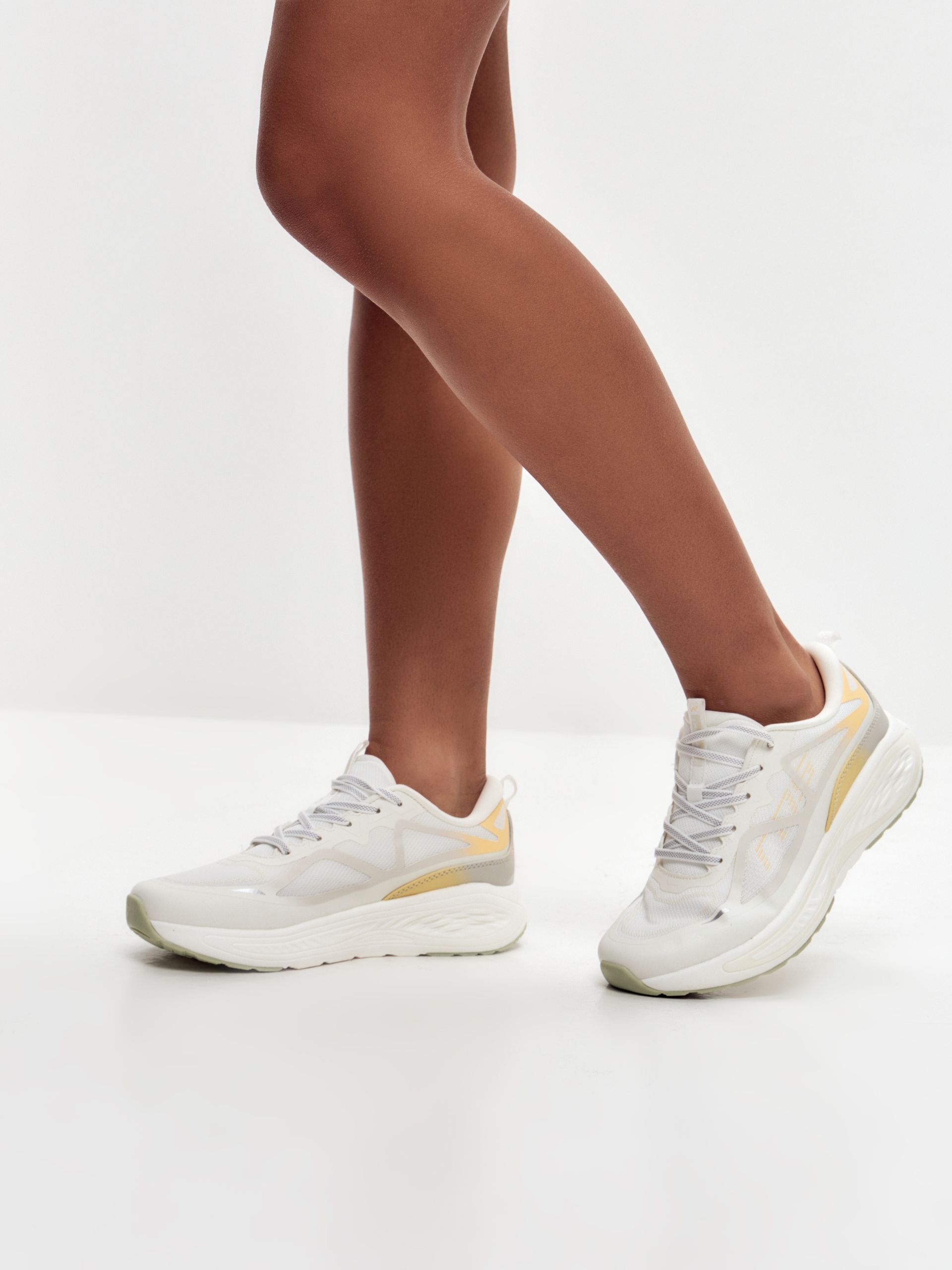 Кроссовки женские Runners RNS-251-6614 lt.beige/yellow