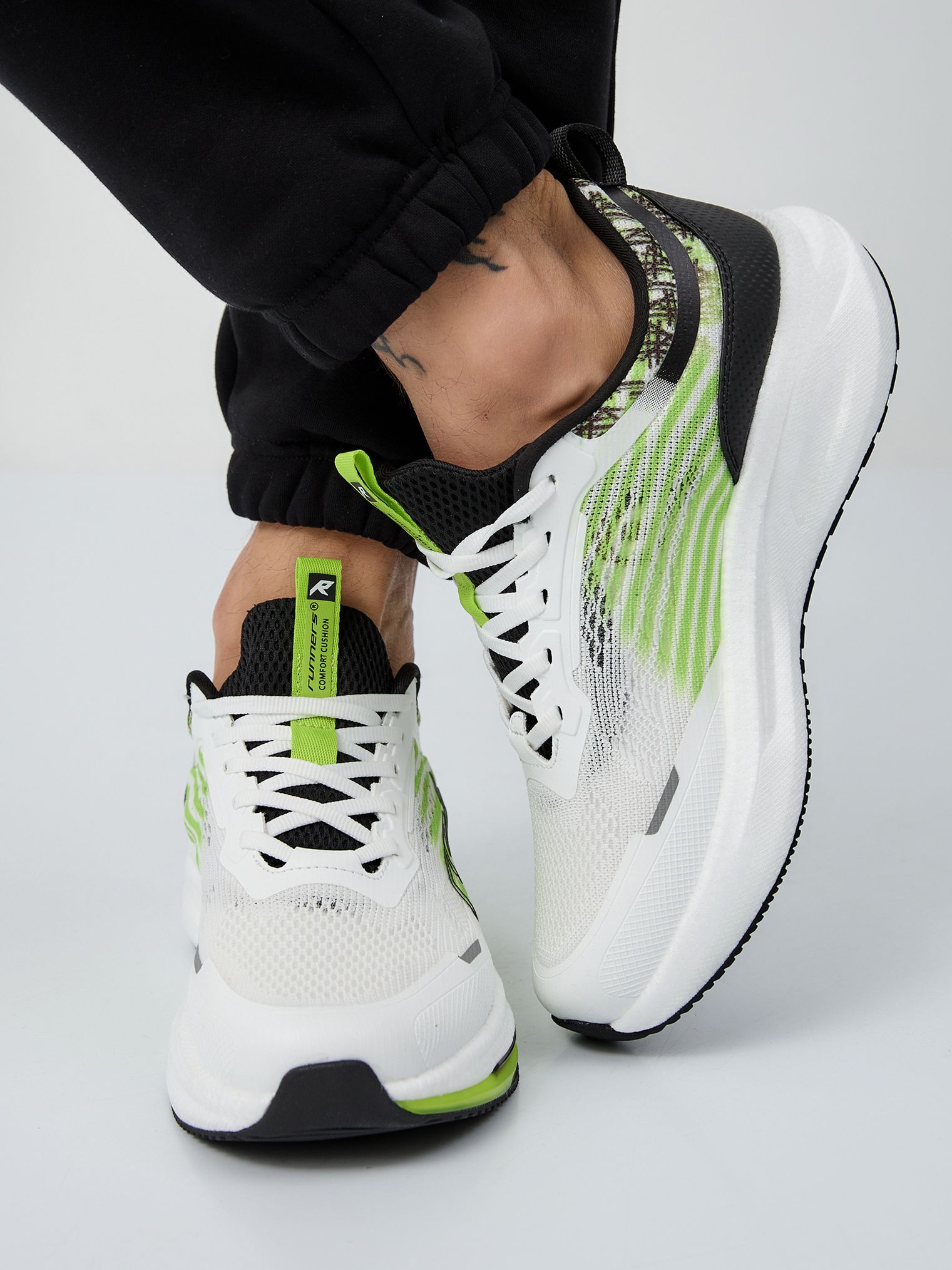 Кроссовки мужские Runners RNS-251-6617 white/green