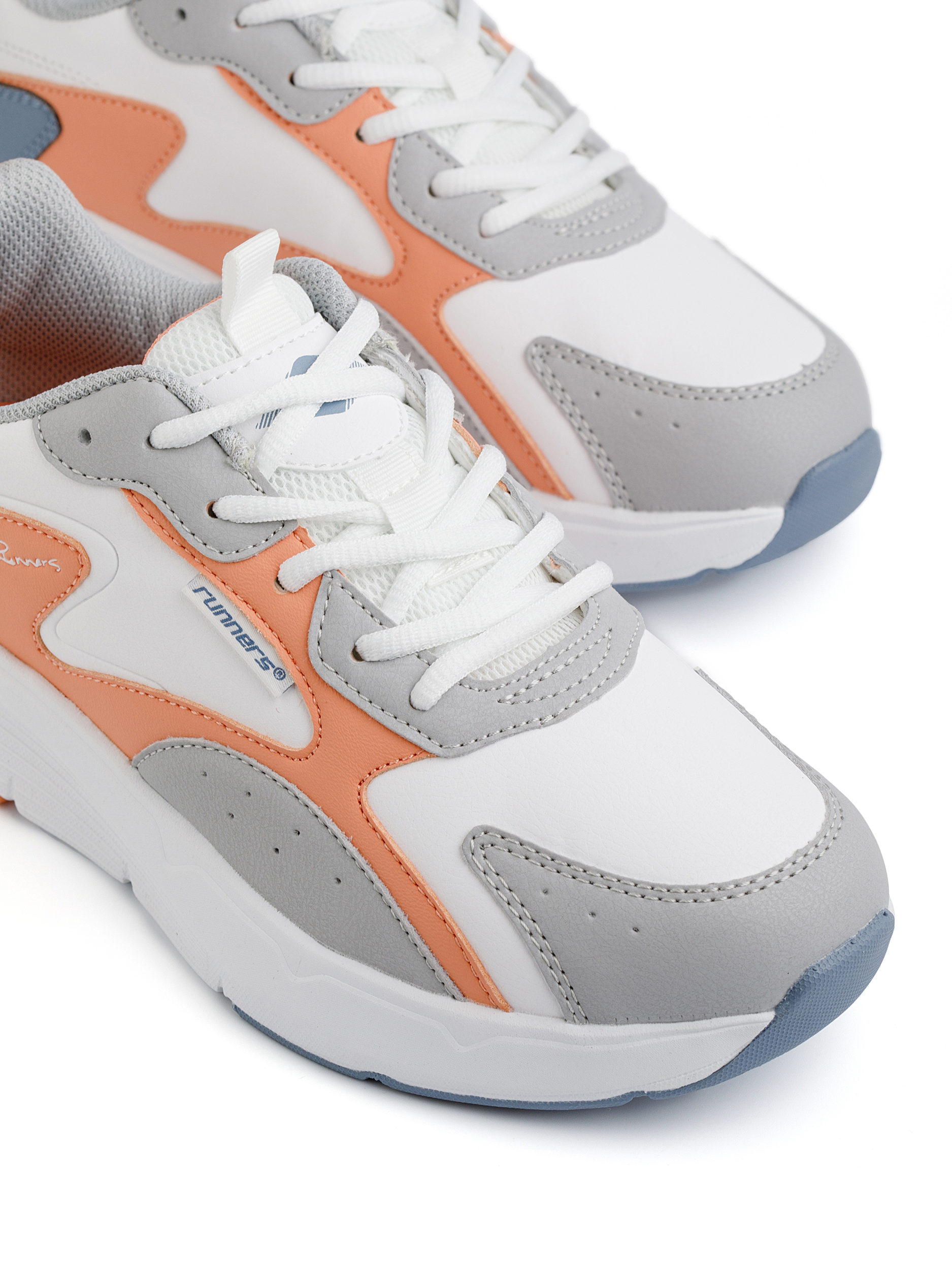 Кроссовки женские Runners RNS-242-6060 lt.grey/coral