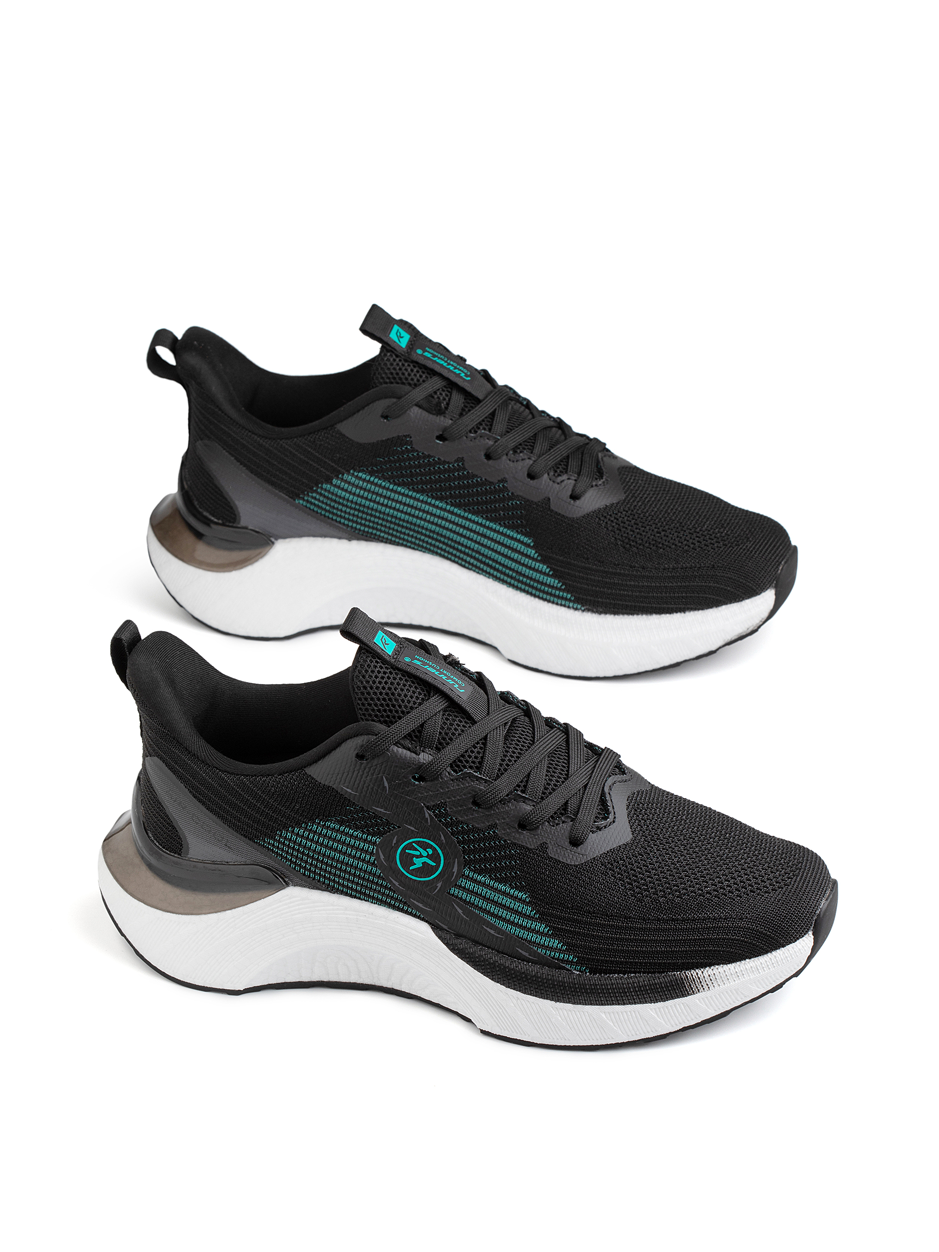 Кроссовки женские Runners RNS-251-6639. black/mint green