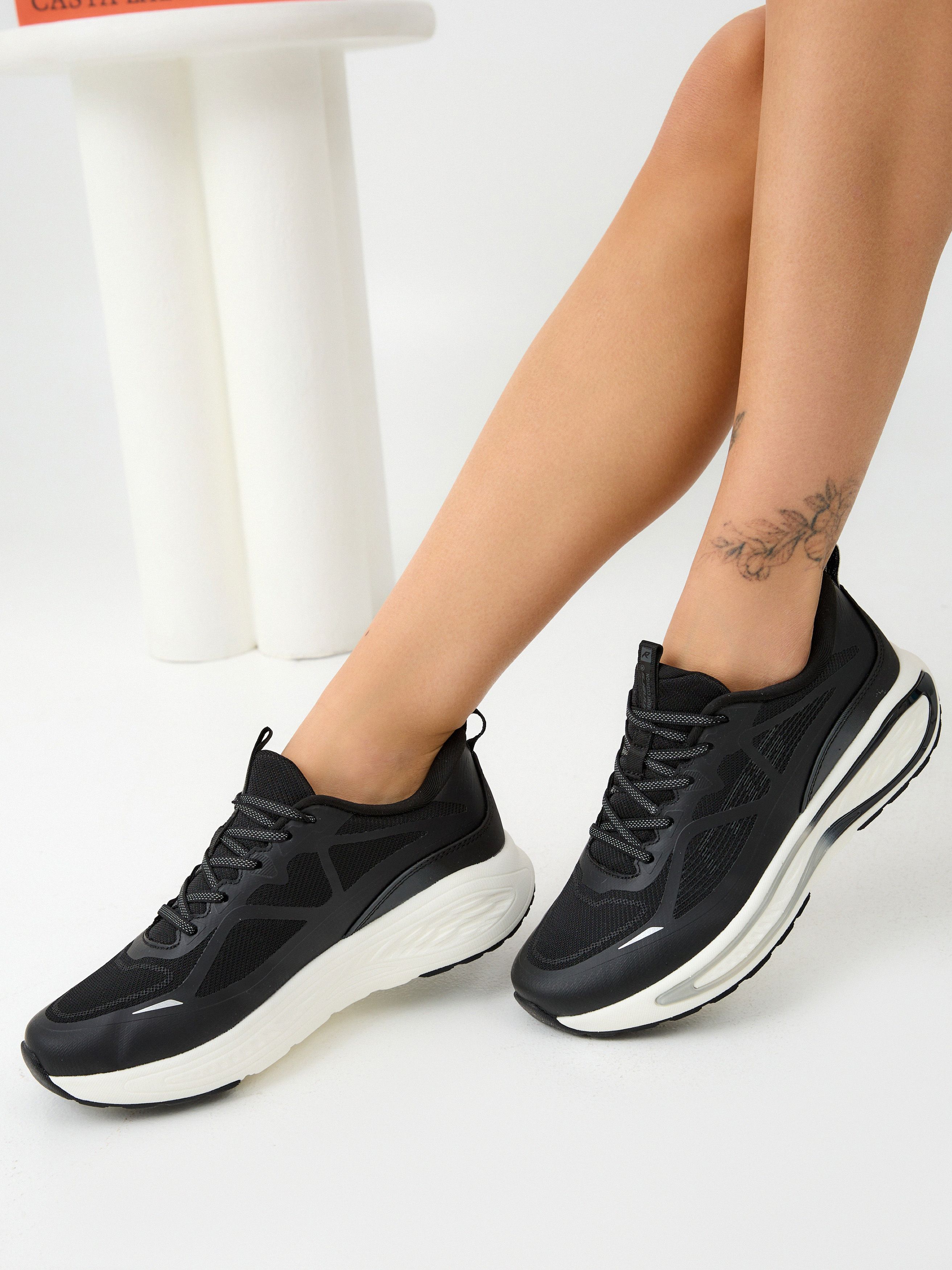 Кроссовки женские Runners RNS-251-6614 black/dk.grey