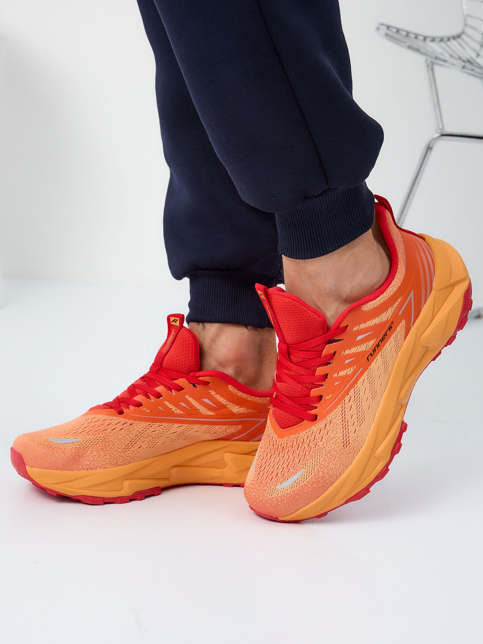 Кроссовки мужские Runners RNS-251-6416 red/yellow