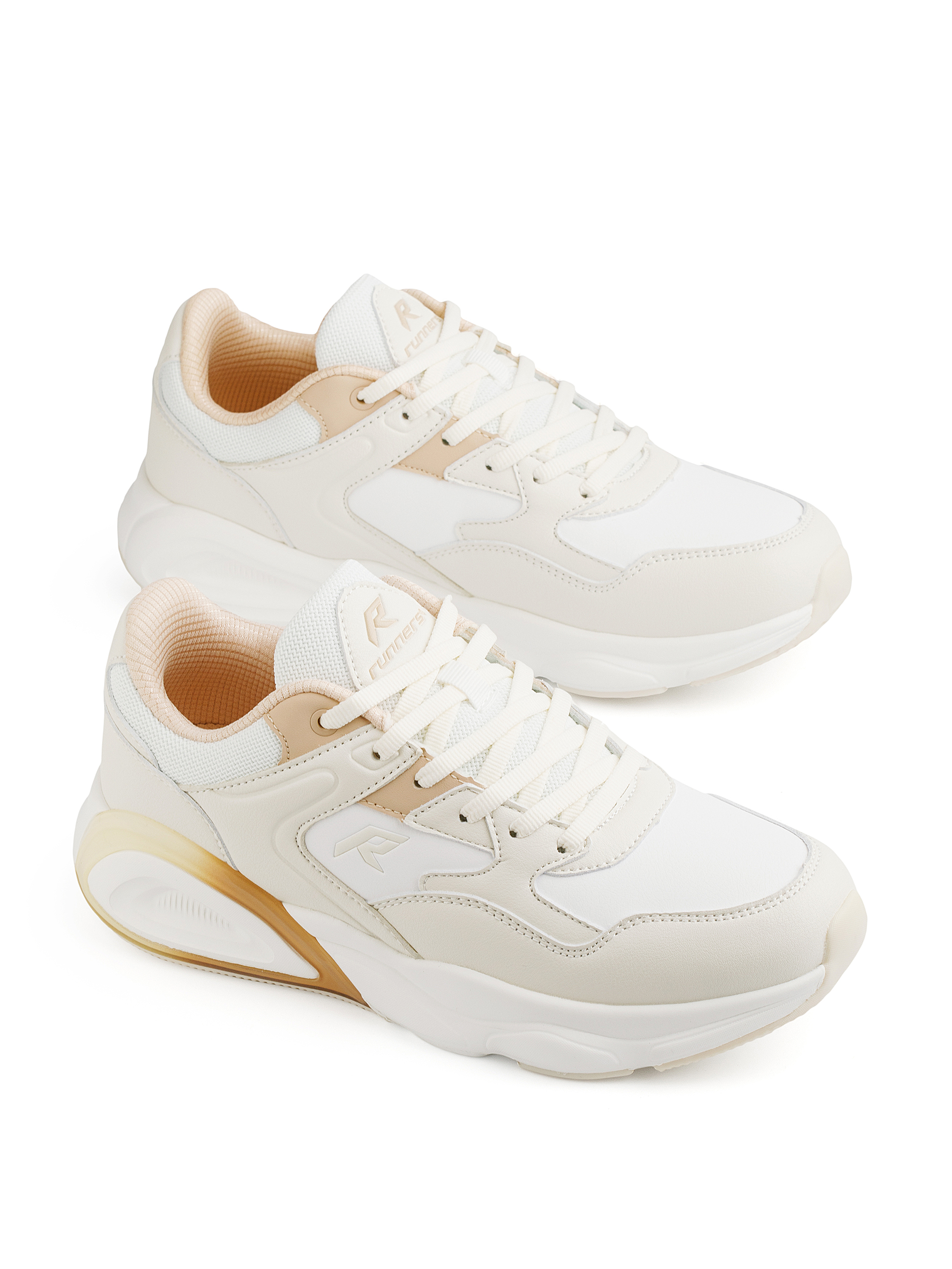 Кроссовки женские Runners RNS-242-6462 lt.beige/white