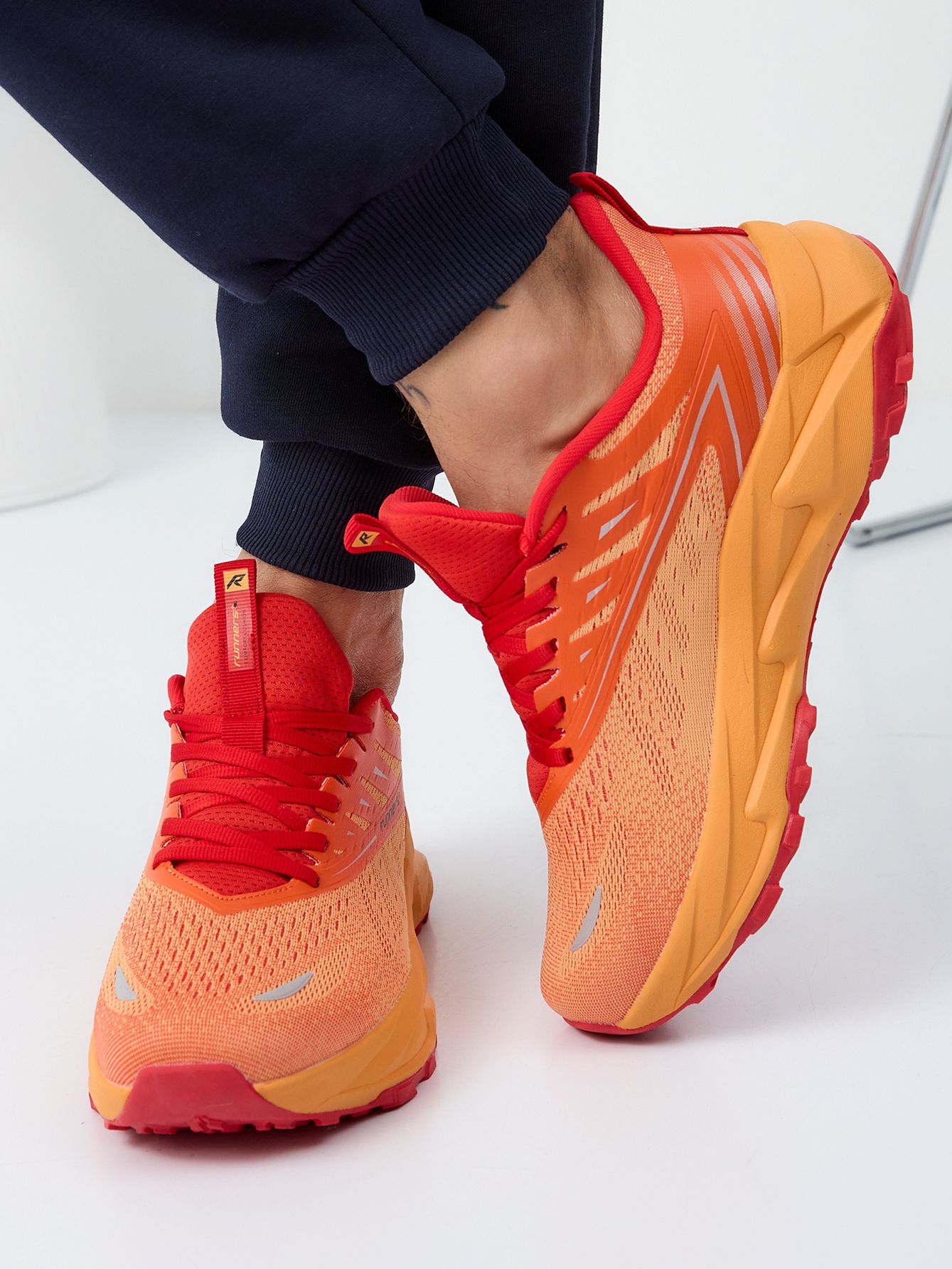 Кроссовки мужские Runners RNS-251-6416 red/yellow