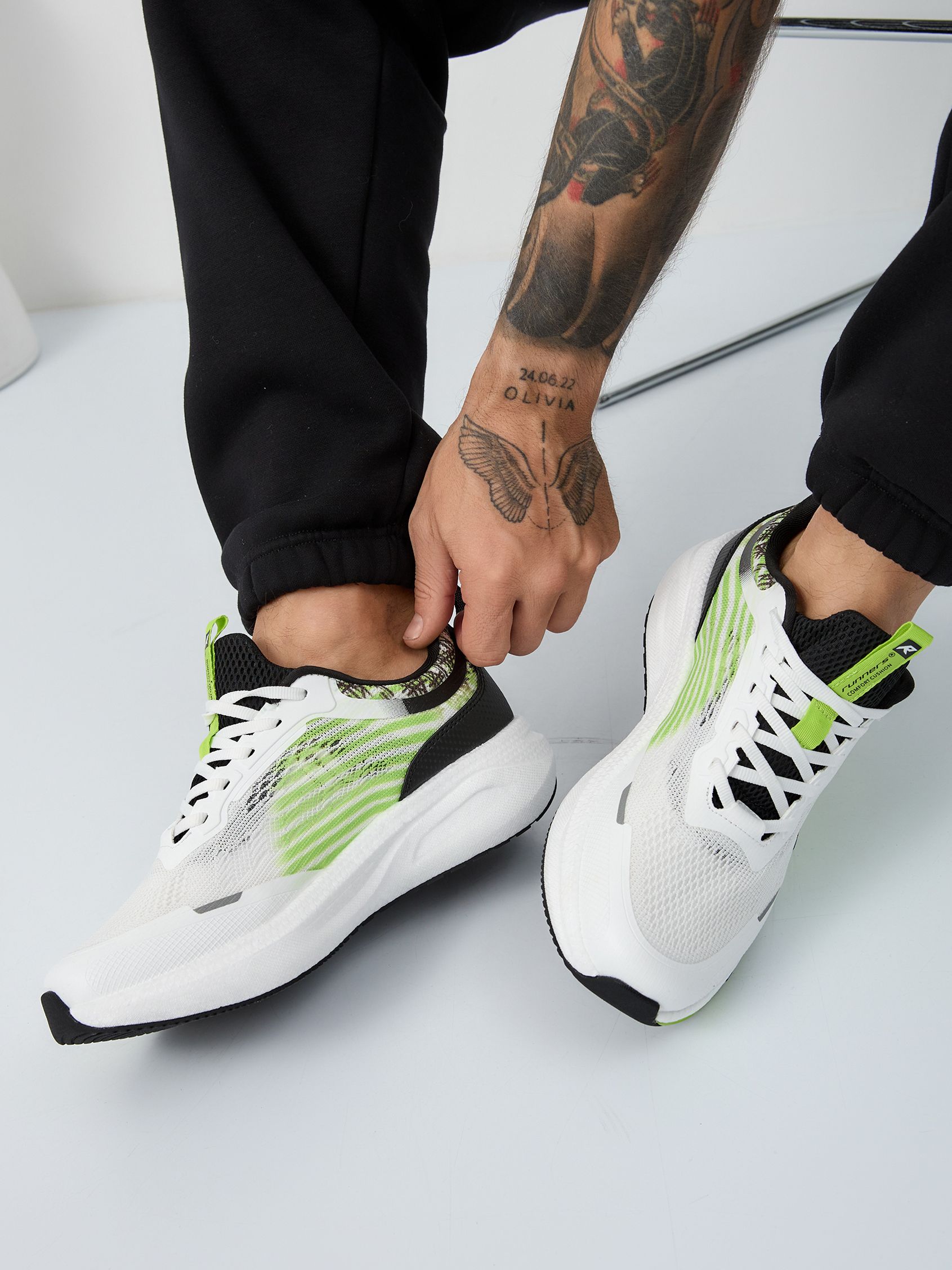 Кроссовки мужские Runners RNS-251-6617 white/green