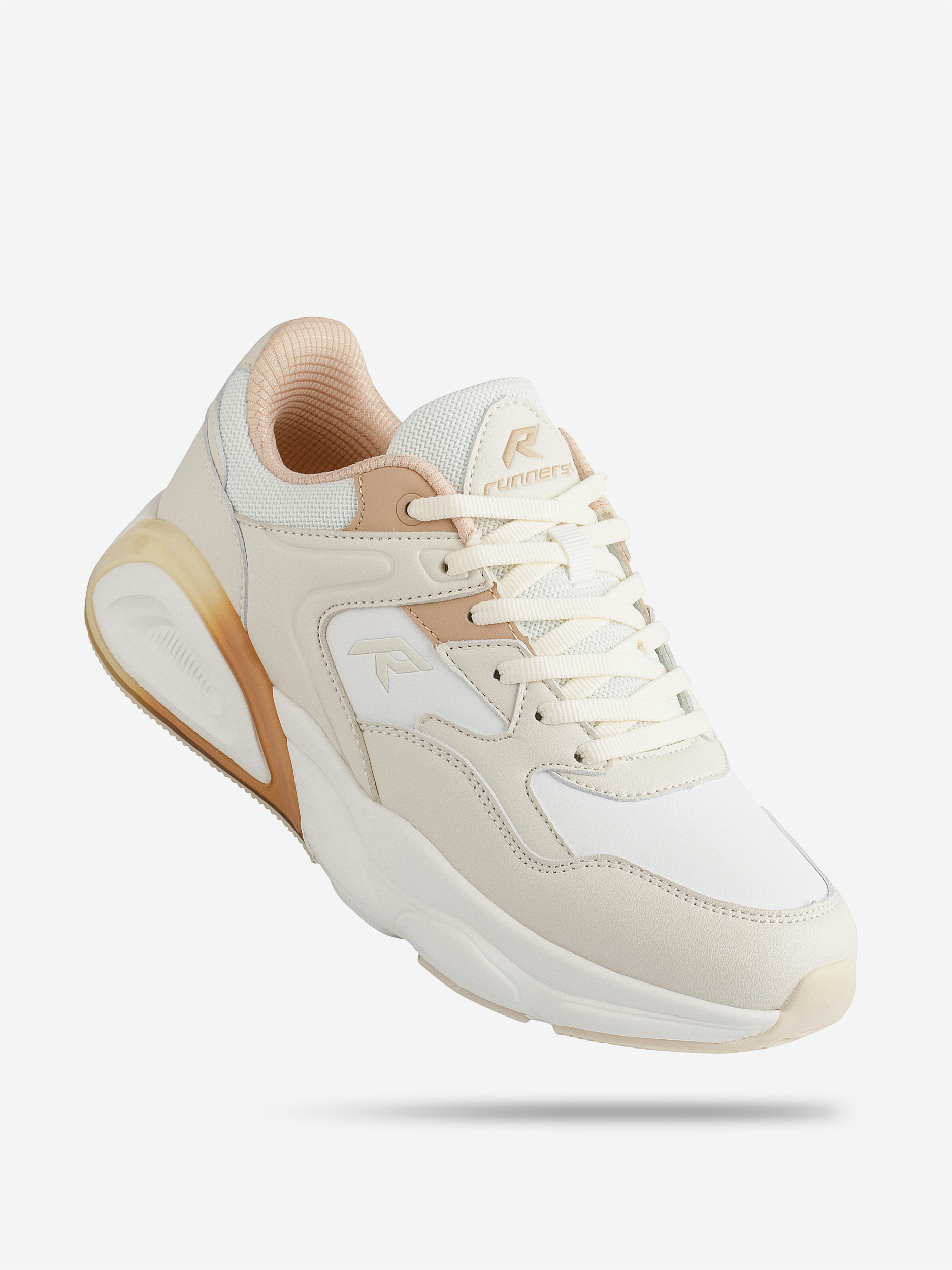 Кроссовки женские Runners RNS-242-6462 lt.beige/white
