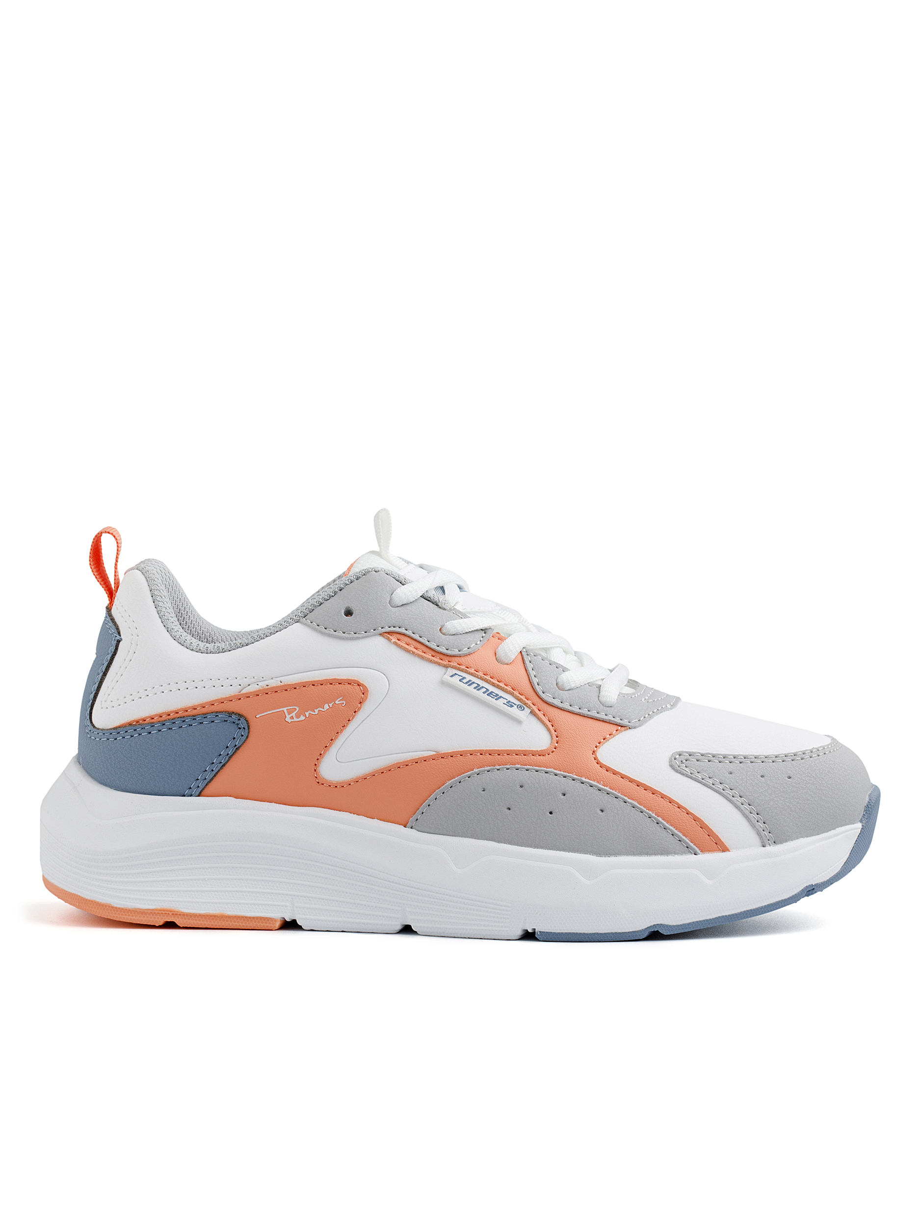 Кроссовки женские Runners RNS-242-6060 lt.grey/coral