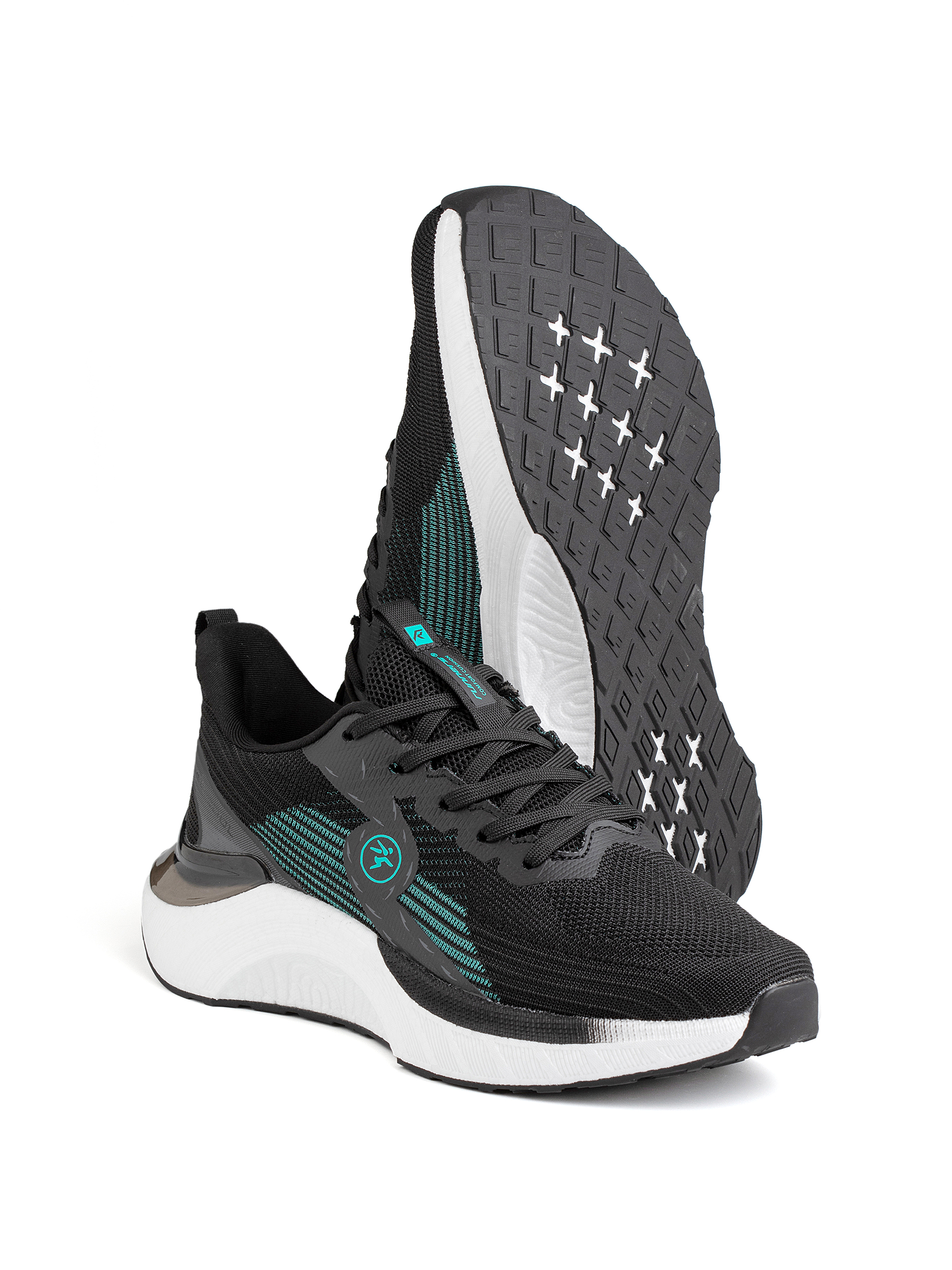 Кроссовки женские Runners RNS-251-6639. black/mint green