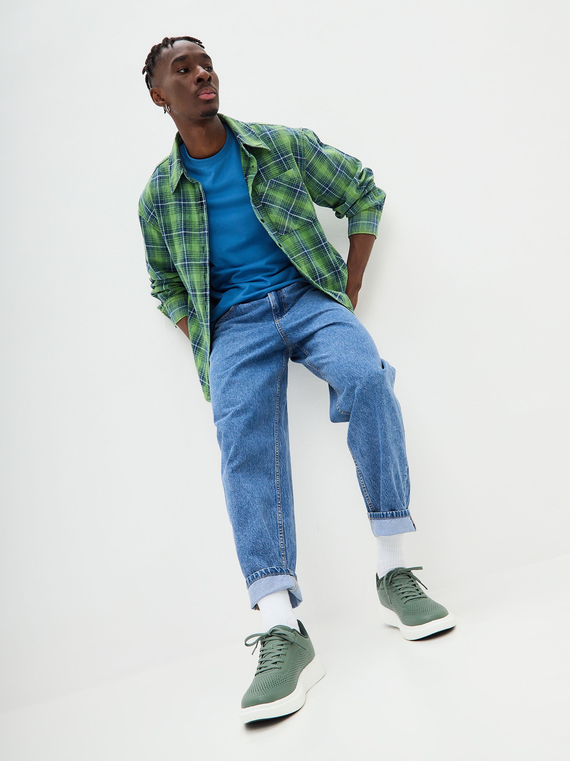 Кроссовки мужские Runners RNS-241-6137 green/white