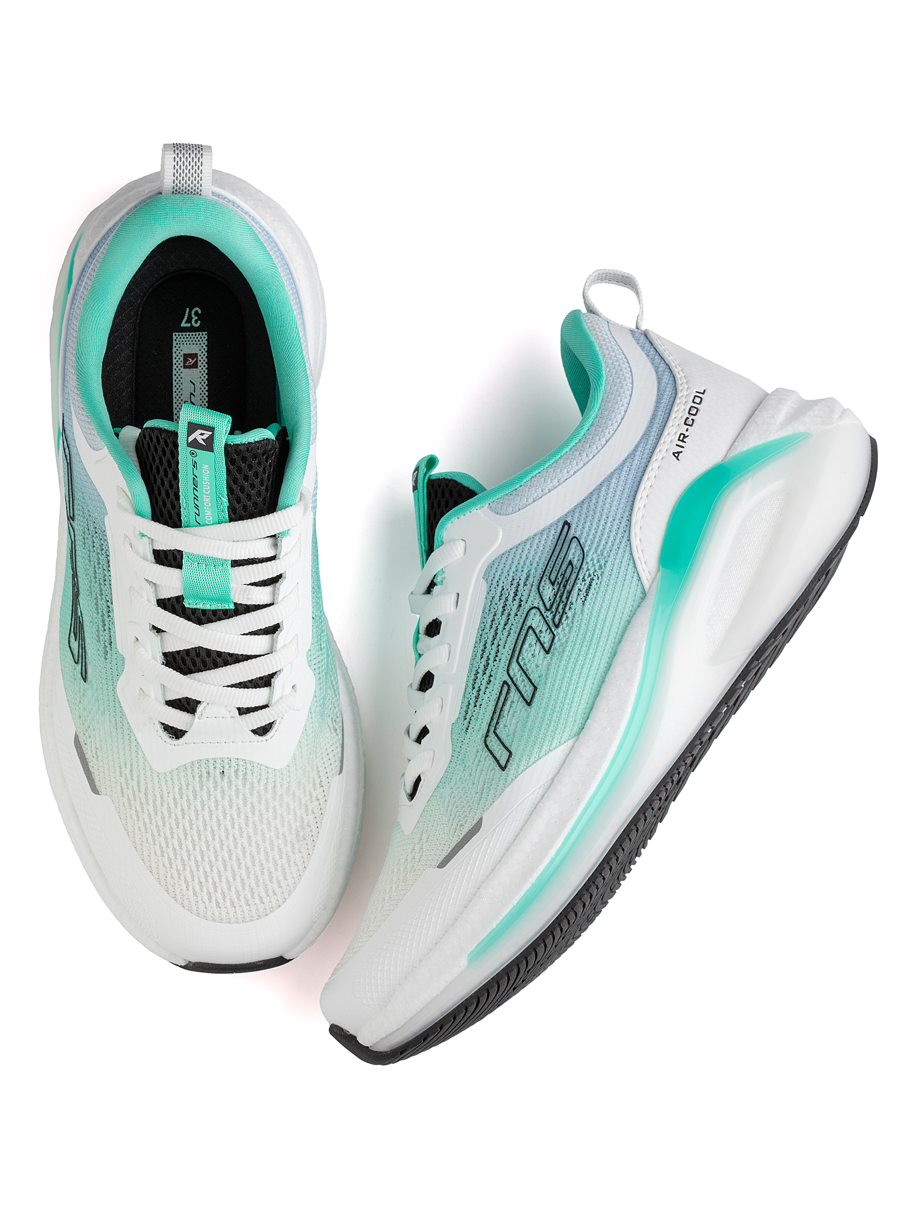 Кроссовки женские Runners RNS-251-6617 white/mint green