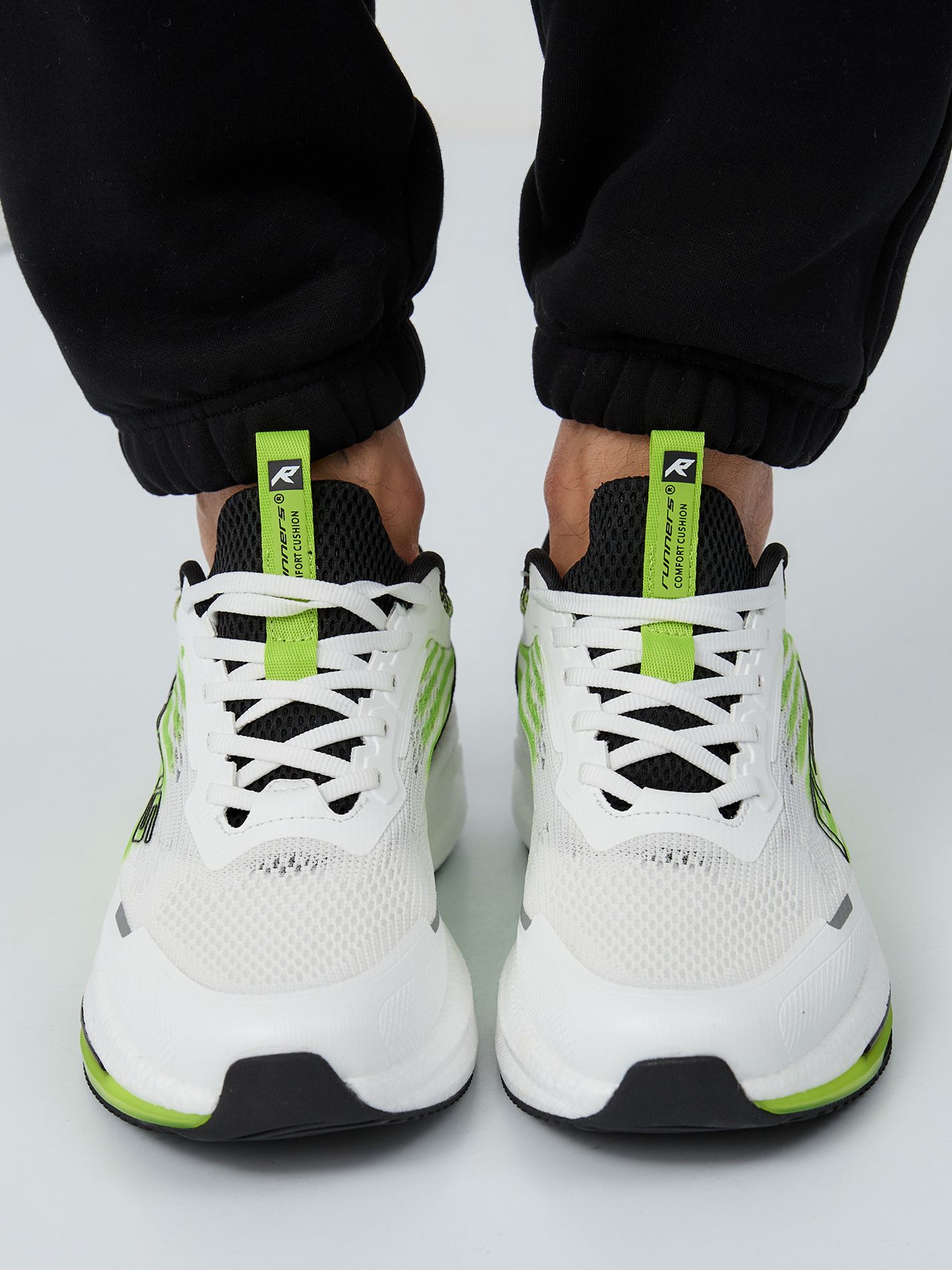 Кроссовки мужские Runners RNS-251-6617 white/green