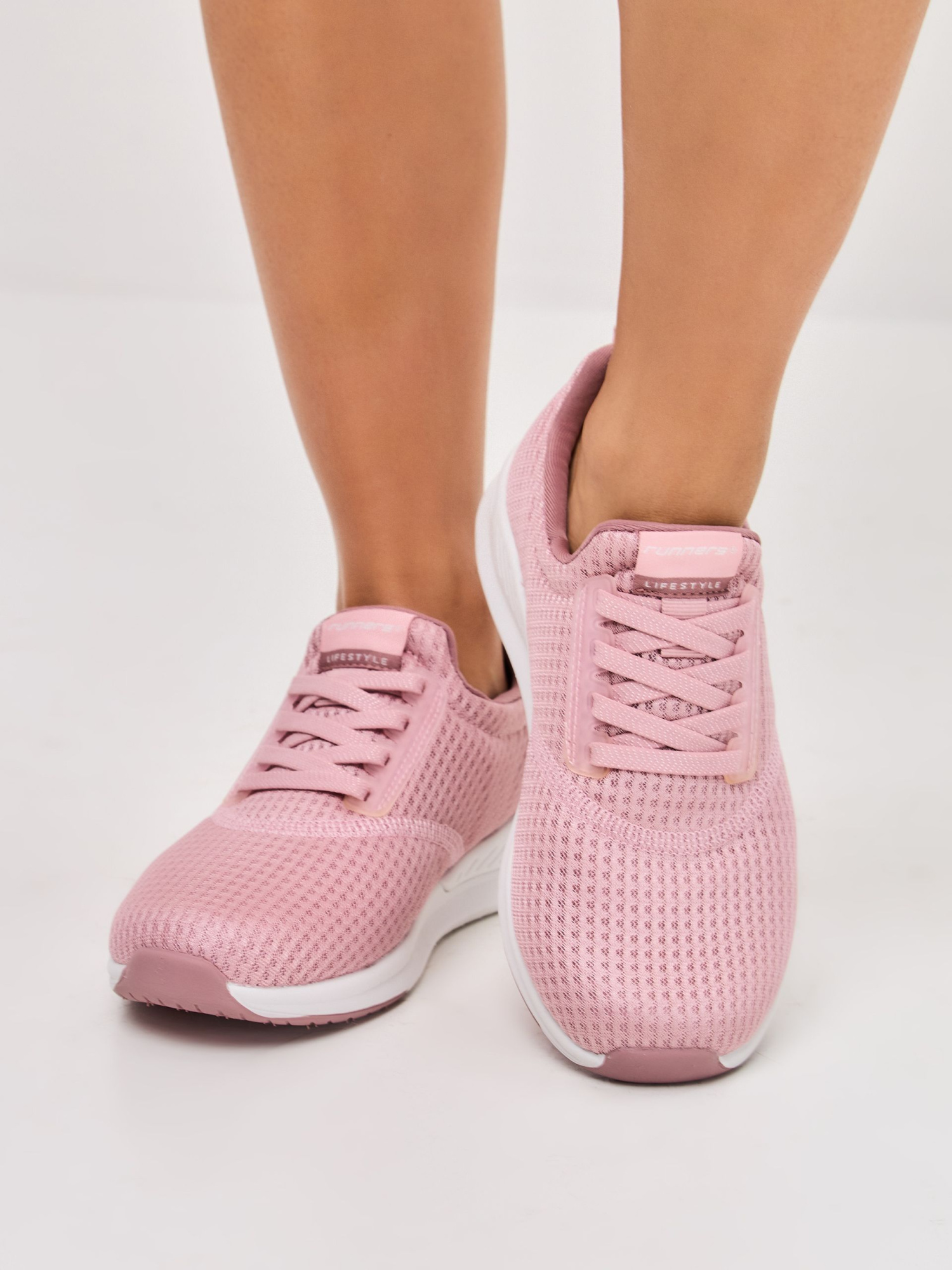Кроссовки женские Runners RNS-242-2978 lt.pink/powder
