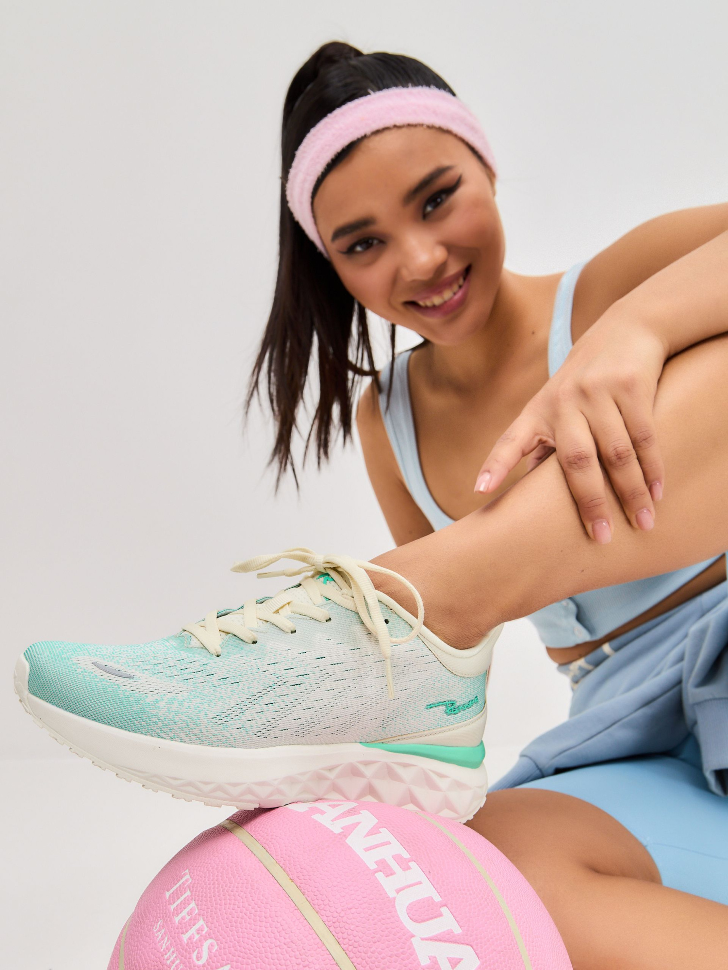 Кроссовки женские Runners RNS-241-6214 beige/mint green
