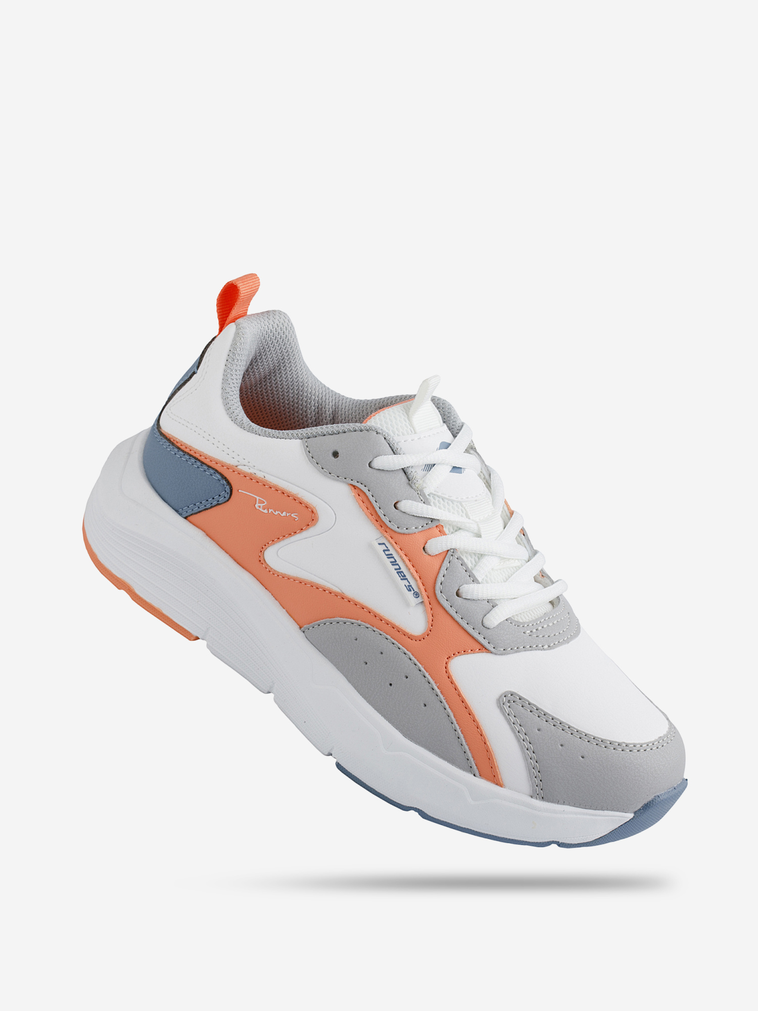 Кроссовки женские Runners RNS-242-6060 lt.grey/coral