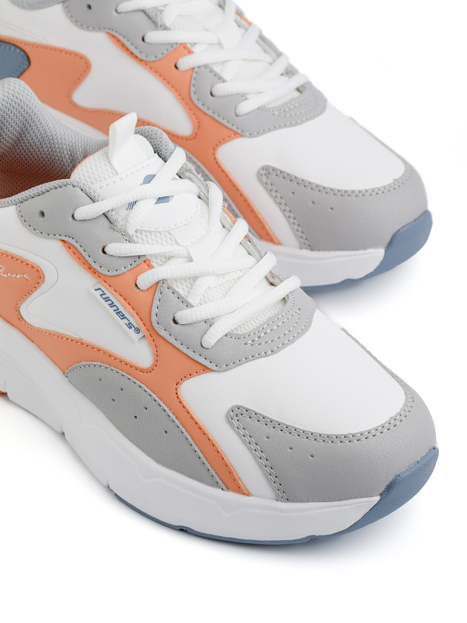 Кроссовки женские Runners RNS-242-6060 lt.grey/coral