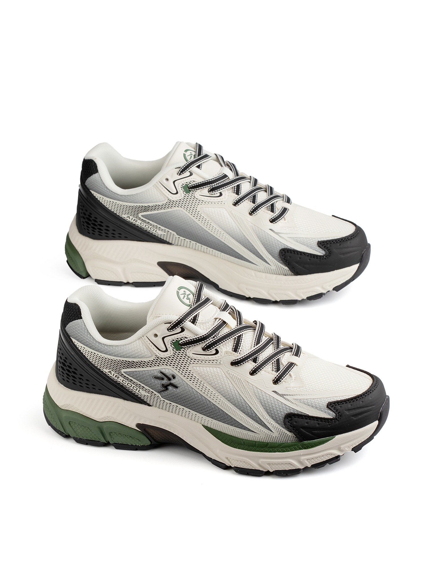 Кроссовки мужские Runners RNS-251-6629 lt.beige/green
