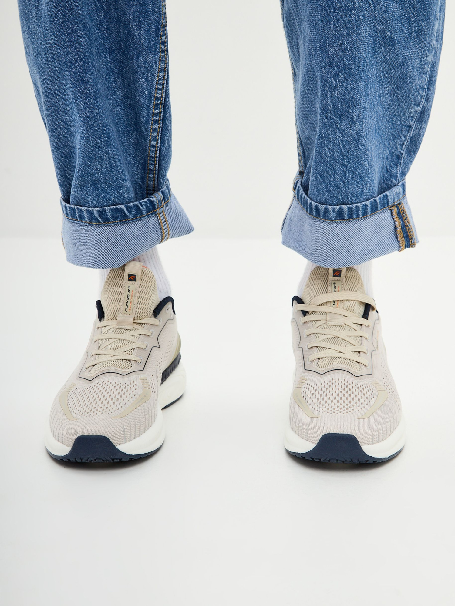 Кроссовки мужские Runners RNS-241-5802 beige/navy